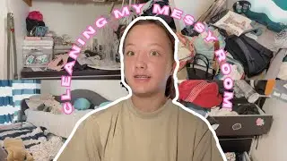 CLEANING MY MESSY ROOM WITH ME! | birthday present clutter, messy drawers, etc. 🌸❣️