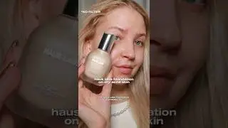 Вот как выглядит тональная основа Haus Labs БЕЗ ФИЛЬТРА на коже с акне!