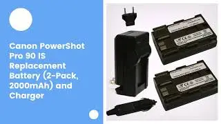 Canon PowerShot Pro 90 IS Replacement Battery (2-Pack, 2000mAh) and Charger