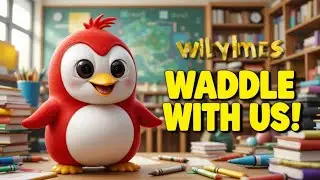 Red Penguins in the School 🐧🎒 Funny Kids' Song | Waddle & Learn!