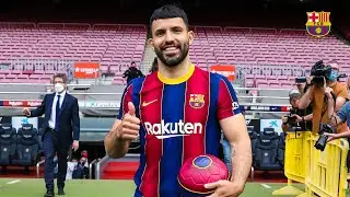 KUN AG&Uuml;ERO'S FIRST STEPS AT CAMP NOU!!!
