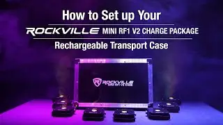 How To Set Up Your Rockville MINI RF1 V2 CHARGE PACKAGE (8) Battery DJ PAR Lights+Case+RF Remotes