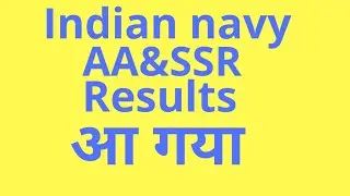 Indian Navy AA&SSR results 2019