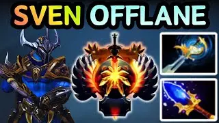 🔥 NEW PATCH 7.40b SVEN OFFLANE FULL CONTROL FLYING STUN | DOTA 2 GAMEPLAY 🔥