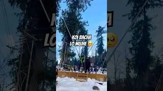 Winter Bungee Jumping ❄️🪂 Solang Valley Himachal | Ultimate Adventure Shorts 🔥#viral #solangvalley