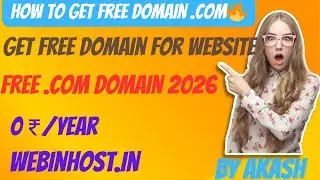How to Get a Free Domain for Your First Website 🤫| free .com domain trick