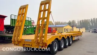 100 ton Semi Lowbed Trailer Truck for Sale in Congo