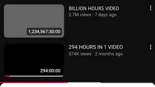 This Video Is 1 Billion Hours Long? shinywr