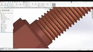 How to make a bolt in Solidworks internal thread making process