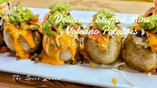 Game Day Appetizer  | Irresistible Mini Stuffed Volcano Potatoes To Tantalize Your Taste Buds