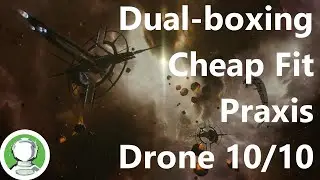 Eve Online - Drone 10/10, Dual-boxing Cheap Praxis