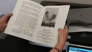 Enlarging, Centering and Folding a Document on a bizhub