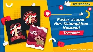 Template poster ucapan gratis untuk Hari Kebangkitan Nasional - 20 Mei 2023