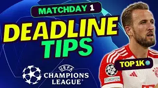 UCL FANTASY MD1 MY FINAL TEAM SELECTION | CHAMPIONS LEAGUE FANTASY TIPS 2025/26