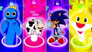 Rainbow Friends Blue - Cow - Baby Shark - Sonic.exe | Tiles Hop EDM Rush!