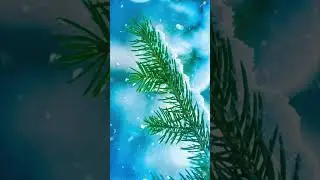 Snowfall on Pine Tree | Winter Snow Stock Footage | 4K Free Background ❄️#snow