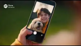 Taking Pictures With His Dog on Sora 2