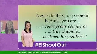 Personal Development  - Thursday Week8 Q4 ETUlay