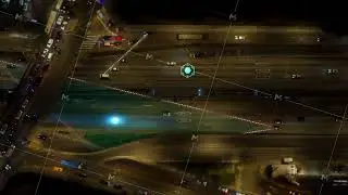 Smart city traffic surveillance identifying autonomous vehicles with digital data overlay on an