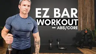 EZ BAR WORKOUT at HOME | ABS & CORE (EZ BAR EXERCISES)