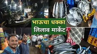 पहाटे गेलो भाऊचा धक्यावर माशांचा लिलाव मार्केट बघायला Auction 🐠😍 | Bhaucha Dhakka Fish Auction