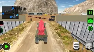 Thrilling US army transport duty on deadly offroad paths in hill driveadventure.