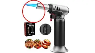 Homitt  Butane Torch with Fuel Gauge Review and Unbox