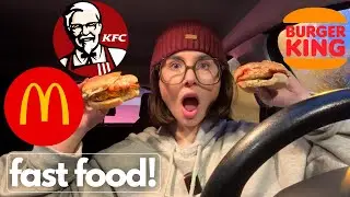 FAST FOOD BURGER TASTE TEST *vegan burger battle* (McDonalds vs KFC vs Burger King mukbang)
