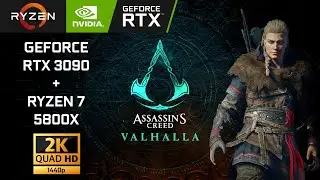 Assassin's Creed Valhalla | Benchmark RTX 3090 + Ryzen 5800x ULTRA settings 2k @1440p