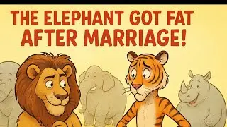 The elephant got fat after marriage | marriage and weight gain | lion , tiger comedy | joker animals
