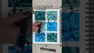 плавные нейрографические линии для успокоения вашего ума 😌 #артмедитация #осознанноеискусство #ар...