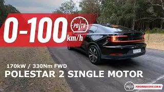 2022 Polestar 2 Long range Single motor (LRSM) 0-100km/h & motor sound