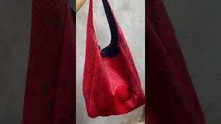 Genuine #python skin red hobo #bag. Shop online via link in bio #handbag #pythonbag #bigbag #bags