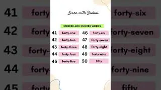 Numbers and Number Words #primaryschool #maths #numbers #numbername1to10 #learning #ytshorts #viral