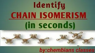 How to identify CHAIN ISOMERISM in seconds|Structural Isomer|