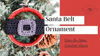 How To Crochet A Christmas Ornament| Crochet Santa Belt Christmas Ornament | Yarn Society