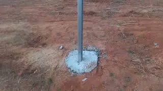 Leg posting in the Pit of augured mark area for 1MW SOLAR POLE MOUNT PLANT. with @SolarVara