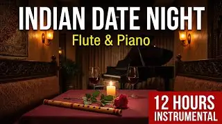 Indian Date Night Songs | 12 Hours Romantic Bollywood Flute & Piano Background Music for Restaurants