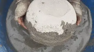 ASMR-Huge  dusty bowls of gritty concrete in💦|HBD Bbunch Dear🎁