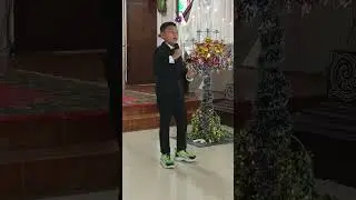 Persembahan laguu natal untuk mama dan papa oleh anak kami kelas 5 SD pardede