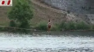 Funambulist on Donau. Vienna Guides by RussianAustria (Full HD)