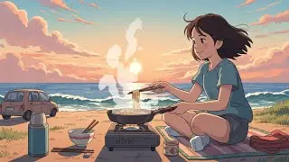 Ghibli Inspired Slow Life | Cooking Noodles by the Sea #ghiblistyle #animation #ghibliinspired 