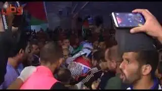 وصول جثمان الشهيد أمجد الجندي الى مستشفى يطا الحكومي