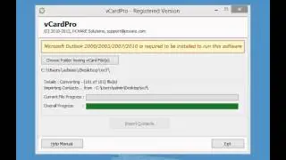 PCVARE vCard Pro Software Convert VCF files to Outlook