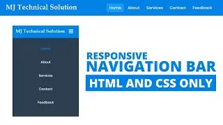 How to Create Responsive Navigation Bar using HTML and CSS