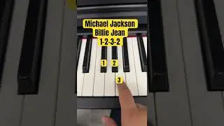 Michael Jackson Billie Jean one finger piano tutorial #pianotutorial