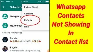 How To Fix Whatsapp Contacts Not Showing In Contact List Problem Solve