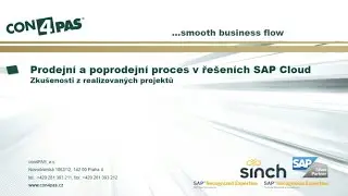 Webinář con4PAS: Prodejní a poprodejní proces v řešeních SAP Cloud – zkušenosti z projektů