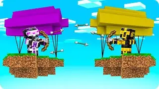 CONSTRUIMOS ISLAS FLOTANTES Y HACEMOS UNA COMPETICIÓN EN MINECRAFT 😱