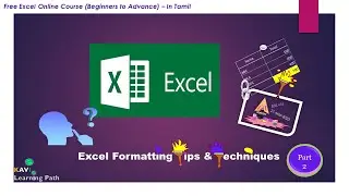 7 Excel Cell & Data Formatting  Part 2 in Tamil